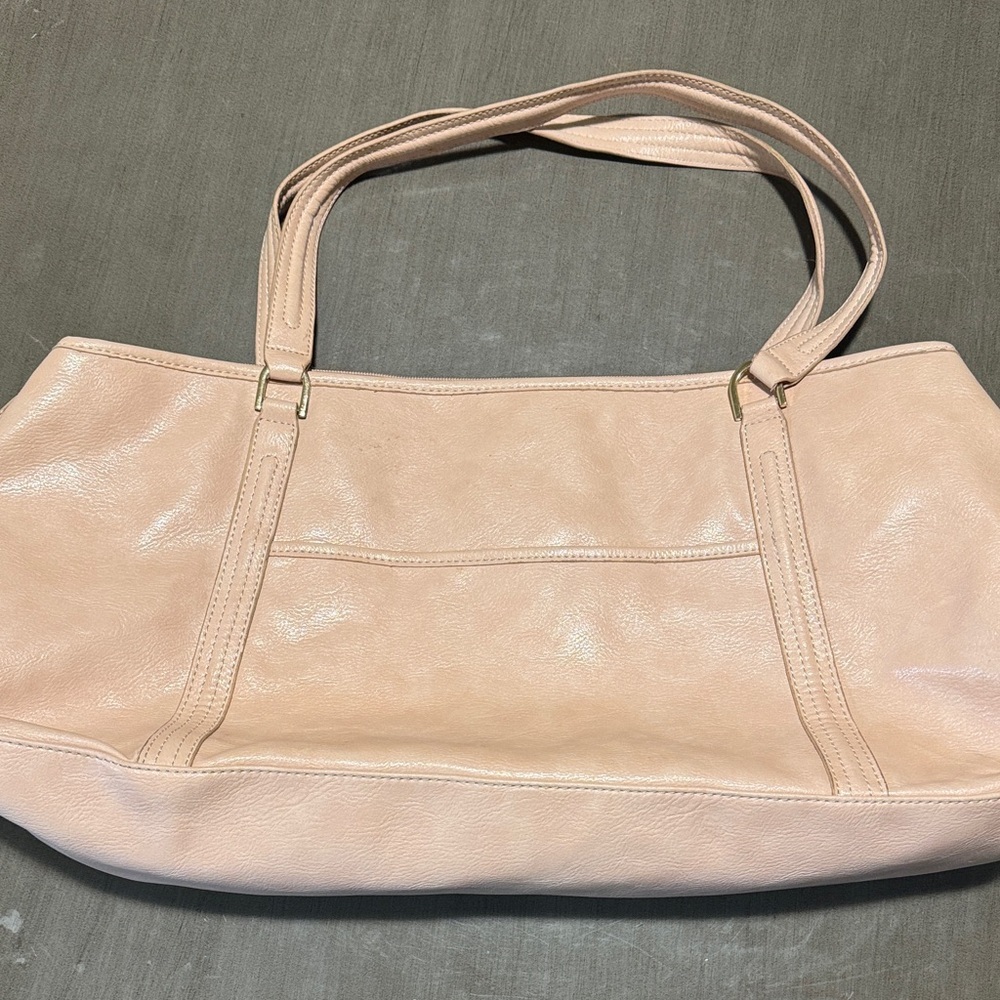 Liz Claiborne Blush Pink Shoulder Tote with Front Flap - Picture 2 of 12